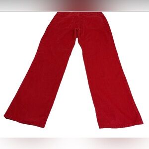 Armani Exchange Corduroy Pants Mens 32x31 Red 5 Pocket Button Fly Straight Leg
